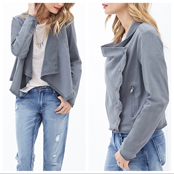 Forever 21 Jackets & Blazers - ✨F21 Draped Denim Jacket